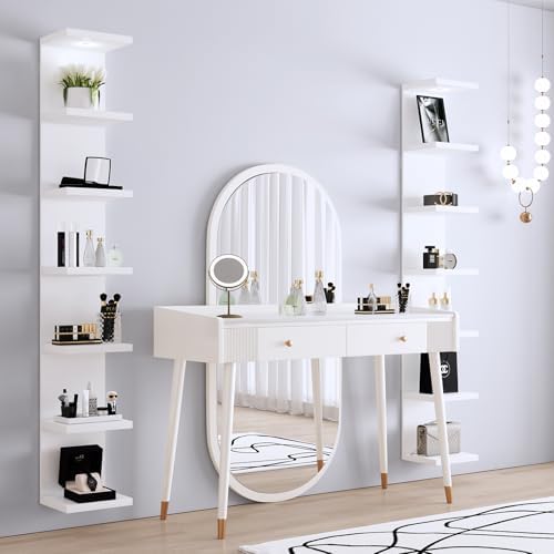7 Tier Floating Wall Shelf with LED Light