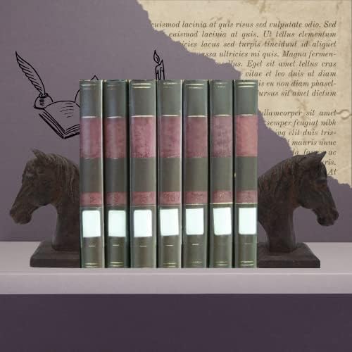Comfy Hour Farmhouse Bookends Set 2 Horse Head Polyresin