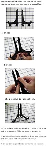 Artliving 8 Inch Black 6pcs Set Plastic Easels Display Stands