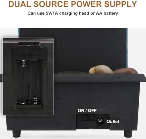 Freiwncr Desk Water Fountain with Pebble Decor
