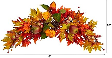 Nearly Natural 38in Autumn Maple Leaf Berry Artificial Swag 1