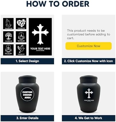Personalized Cremation Urn with Funny Fishing Design and Name