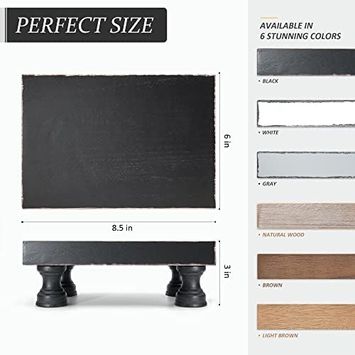EOSAHR Modern Black Pedestal Stand for Kitchen Decor