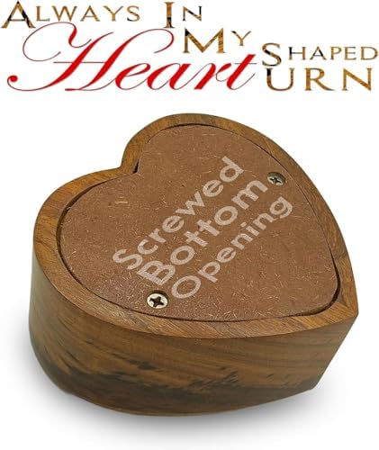 Wooden Heart Shape Engraved Keepsake Cremation Urn
