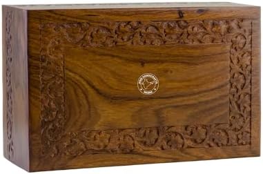 Handmade Rosewood Cremation Urn Box for Human Ashes X-tra Large 11x725x45 Inches