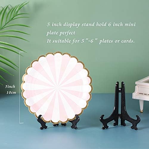 Artliving 5 Inch Black 12pcs Set Plastic Easels Display Stands 1