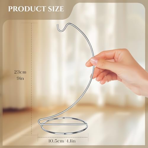 HD Silver Ornament Display Stand 9 Inch 5 Pack