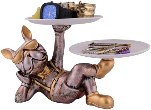 Cute Cool Dog Statue for Home Decor - Resin Sculpture