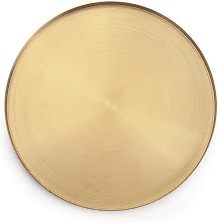 Gold Stainless Steel Round Decorative Tray