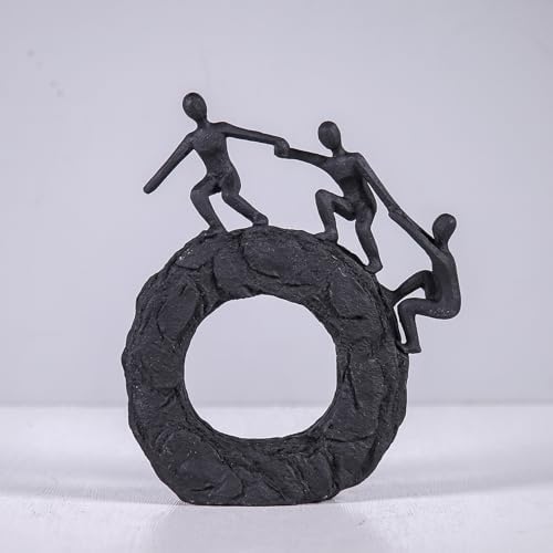 Modern Art Sculpture Black Dynamic Climbing Wall Decor