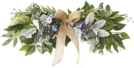 Artificial Eucalyptus Swag with Daisy Flowers 256in Decor
