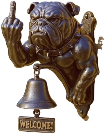 Funny Bulldog Door Knocker Decorative Bell