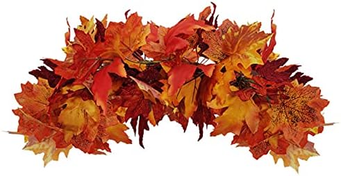20 Inch Maple Leaf Swag Wreath for Front Door and Wall Decor
