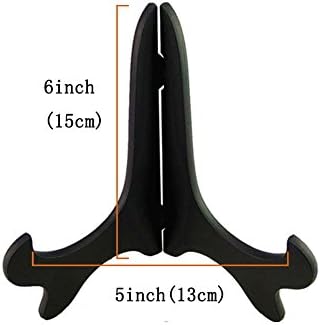 Artliving Black 6 Inch Wood-Like Plastic Easel Display Stand Set of 4