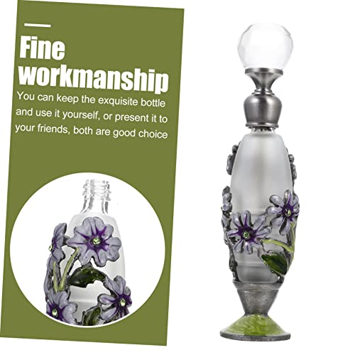 Vintage Painted Perfume Bottle for Essential Oils and Fragrance Storage