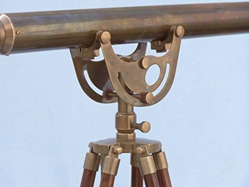 Hampton Nautical Floor Standing Antique Brass Anchormaster Telescope