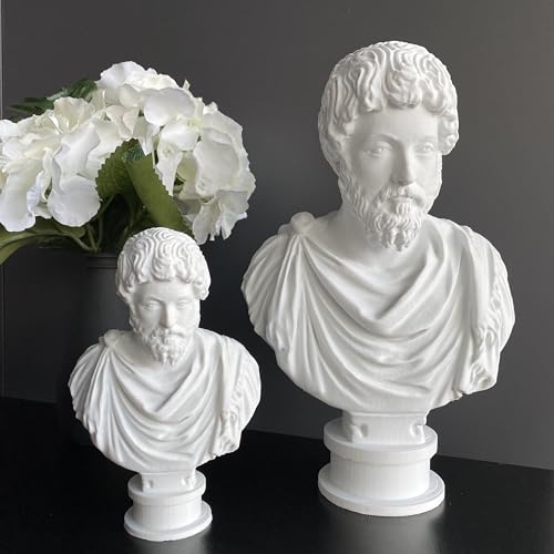 M Aurelius Statue Bust Roman Emperor Sculpture 6 Inches