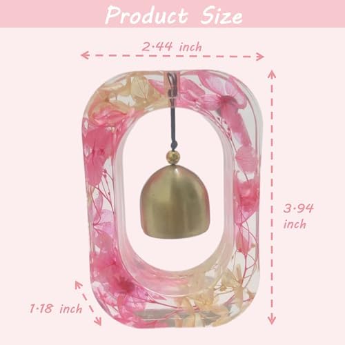 Handmade Dried Flower Resin Door Bell with Magnetic Attachment