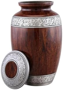 Cremation Urn for Human Ashes Large Adult Memorial Urn Brown