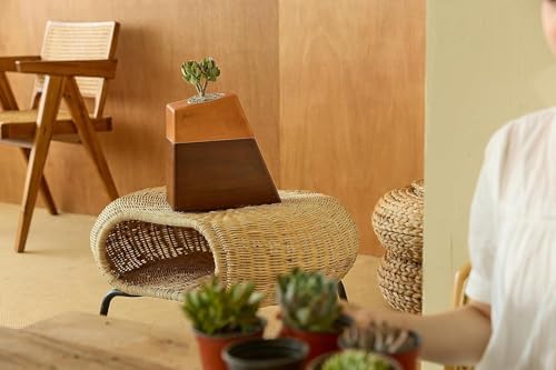 Handcrafted Wooden Cremation Urn with Magnetic Lid - Large Decorative Ash Urn for Home Use