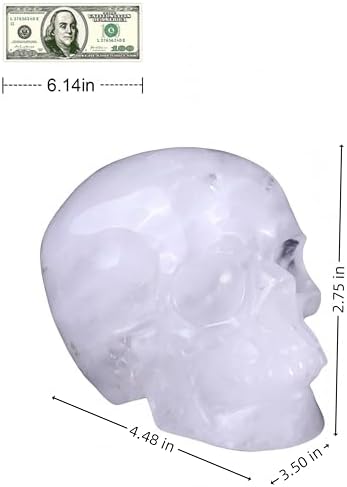 Natural Angola Quartz Crystal Skull Head Sculpture