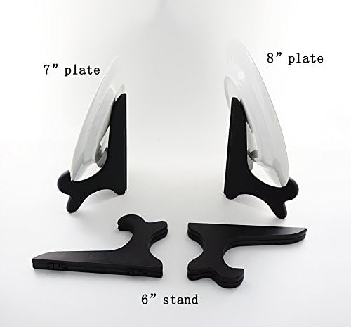 Artliving Black 6 Inch Wood-Like Plastic Easel Display Stand Set of 4