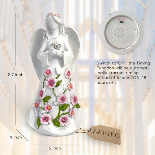 Guardian Angel Figurine with Light and Timer