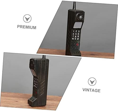 Vintage Decor Cellphone Model Iron Phone Statue Retro Ornament
