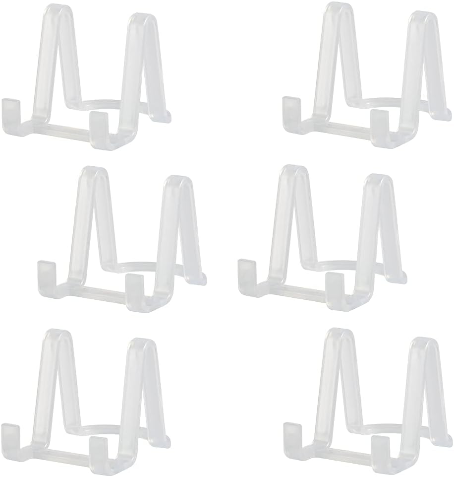 Artliving Plate Display Stands Easel Holder 6-Pack Clear