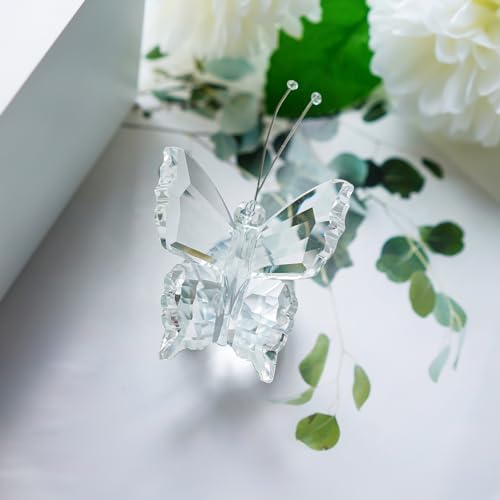 HD Crystal Flying Butterfly Figurine with Crystal Ball Base 1