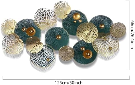 Large Metal Wall Decor 3D Lotus Leaf Sculpture