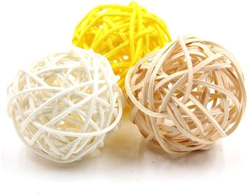 10pcs Assorted Wicker Rattan Decorative Balls for Home Decor and Christmas Party