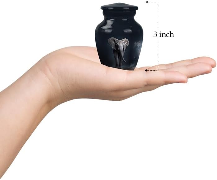 Elephant Walking Cremation Urn - 3 Inch Pack of 1