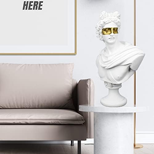 YUEOECOR 14 Inch David Bust Statue Home Decor