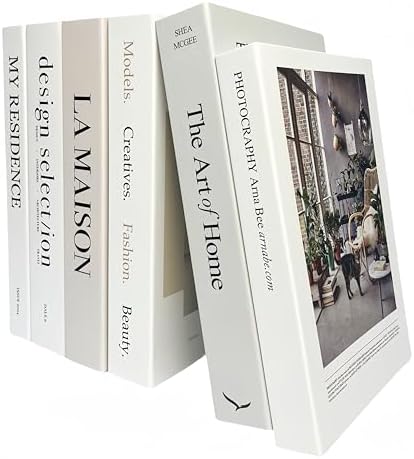 Ediactcyl 6PCS Decorative Fake Books for Home and Office
