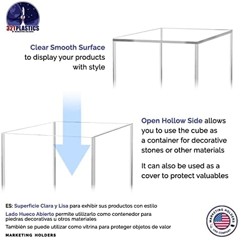 Clear Large Square Acrylic Display Cube 18 Inch 1