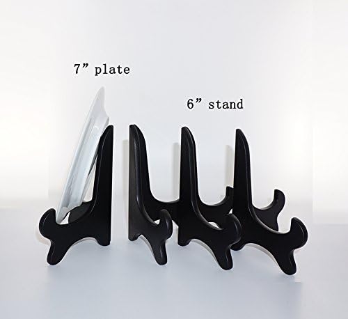 Artliving Black 6 Inch Wood-Like Plastic Easel Display Stand Set of 4