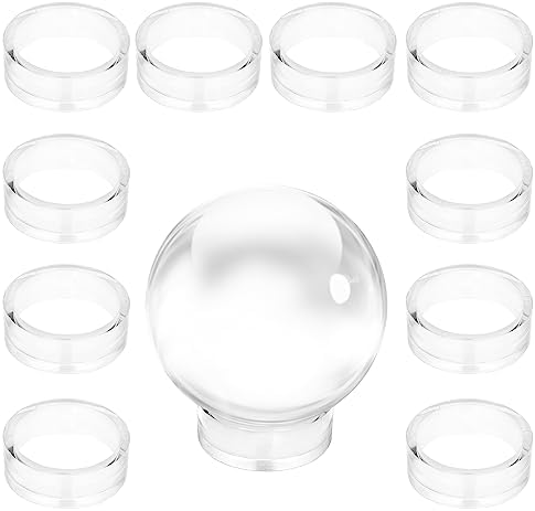 JUXYES 12 Clear Sphere Display Stands for Decorative Balls