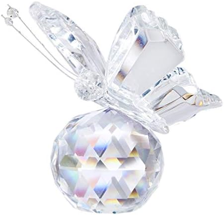 HD Crystal Flying Butterfly Figurine with Crystal Ball Base 1