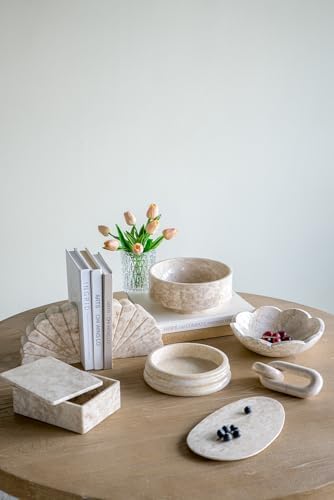 A B Home Beige Marble Decorative Box 1