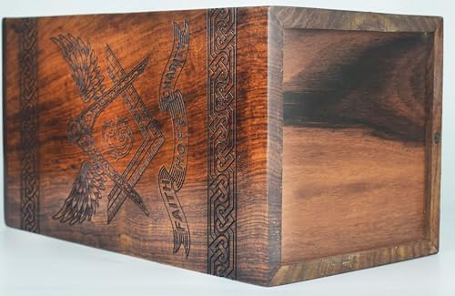 AYAANS Wooden Urn for Human Ashes Decorative Box