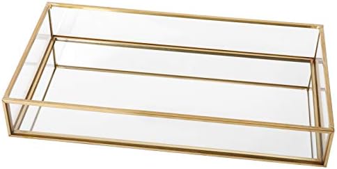 HighFree Gold Mirror Vanity Tray 102x55x16