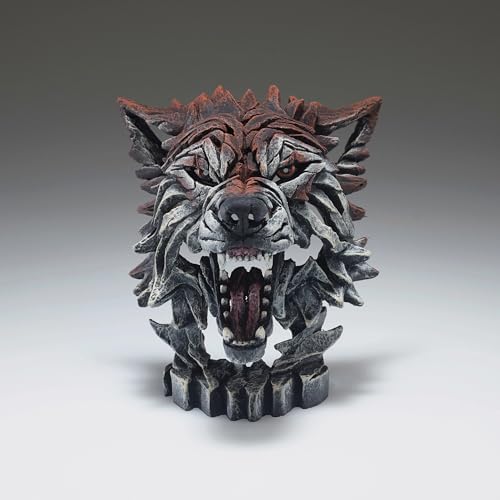 Enesco Edge Sculpture Wolf Baring Teeth Miniature Figurine 492 Inch