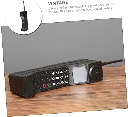 Vintage Decor Cellphone Model Iron Phone Statue Retro Ornament