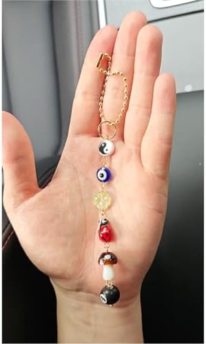 Evil Eye Car Hanging Charm with Lucky Symbols