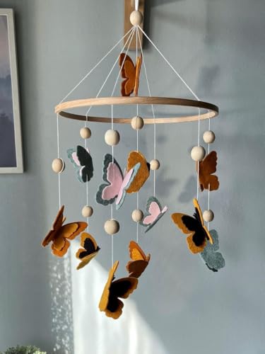 KENFUW Butterflies Nursery Decor Mobile Hanging