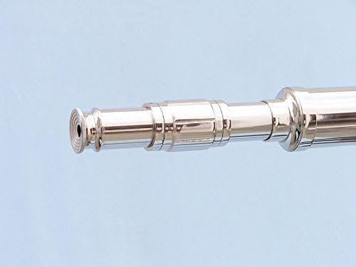Hampton Nautical ST-0117CH Floor Chrome Galileo 65 Standing Telescope Home Decor