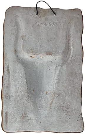 Bull Head Double Axe Minoan Symbol Ceramic Tile Wall Relief Decor