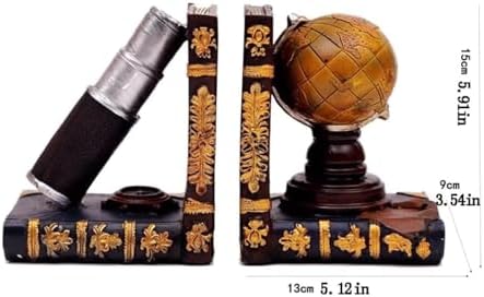 Yofab Vintage Globe Telescope Bookends