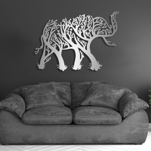 Cadeali Gold Elephant Metal Wall Art Decor